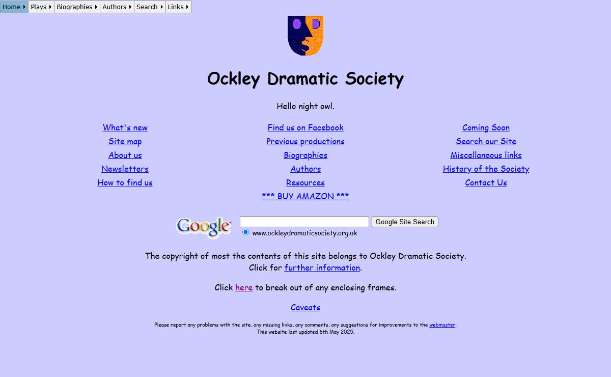 Ockley Dramatic Society - Home Page