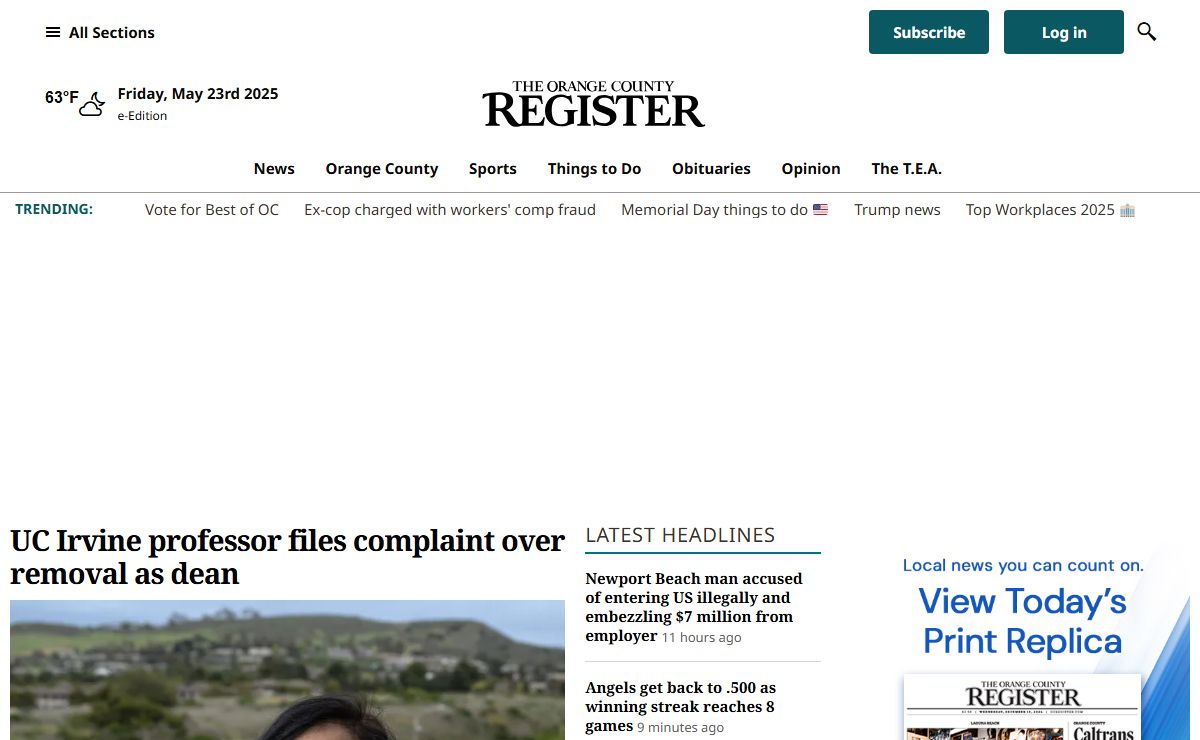 Orange County Register: Local News, Sports and Things to Do