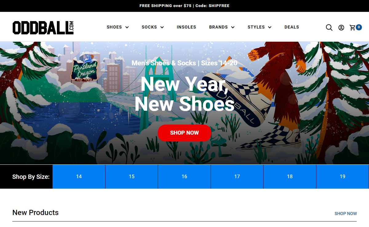 ODDBALL // Men's Large Shoes, XXL Socks & Apparel in Big & Tall Sizes