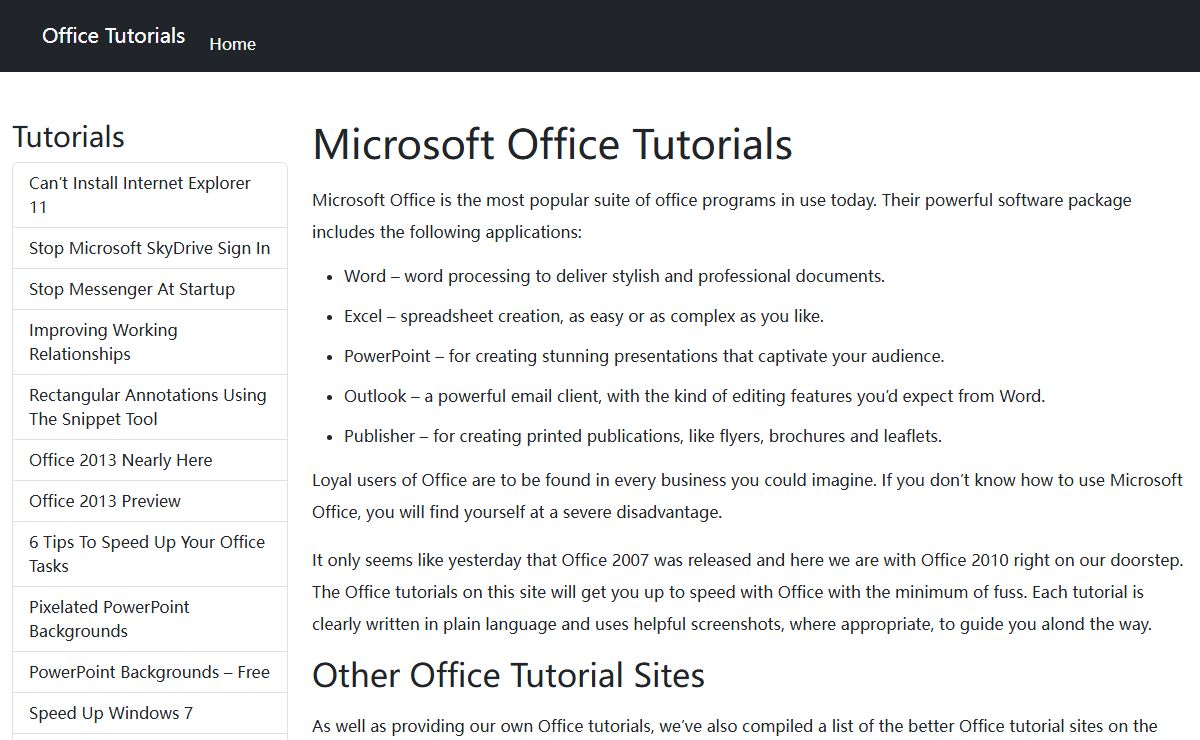 Microsoft Office Tutorials