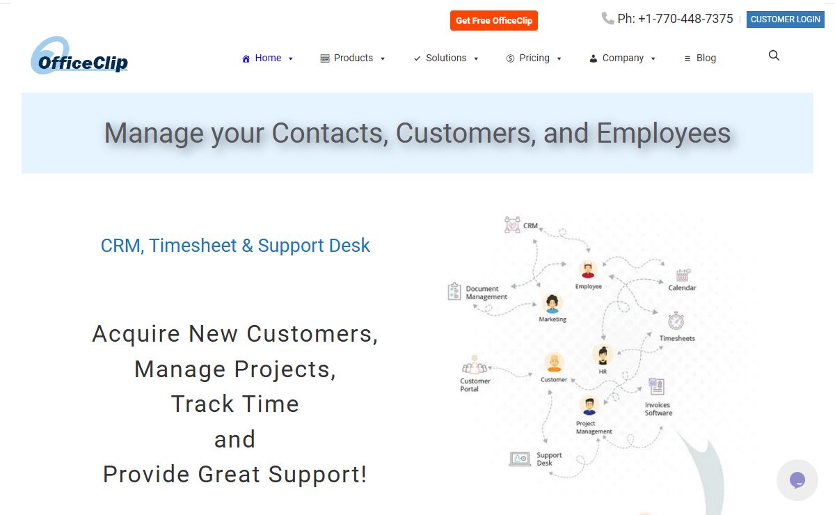 Contact Management | Timesheet | Issue Tracker | OfficeClip