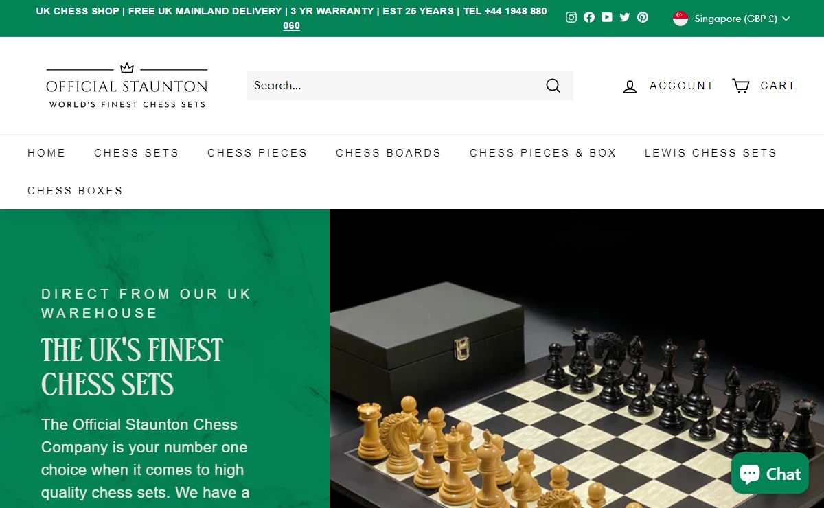 Shop for Chess Sets at the Official Staunton UK Online Store