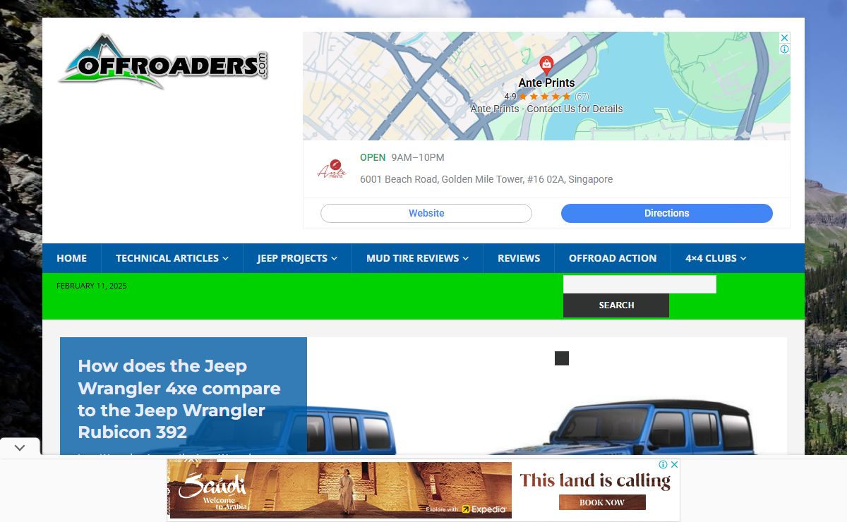 Offroaders.com provides information and entertainment to 4×4 enthusiasts worldwide – Offroaders Tech, Tips, Reviews and Offroad Action