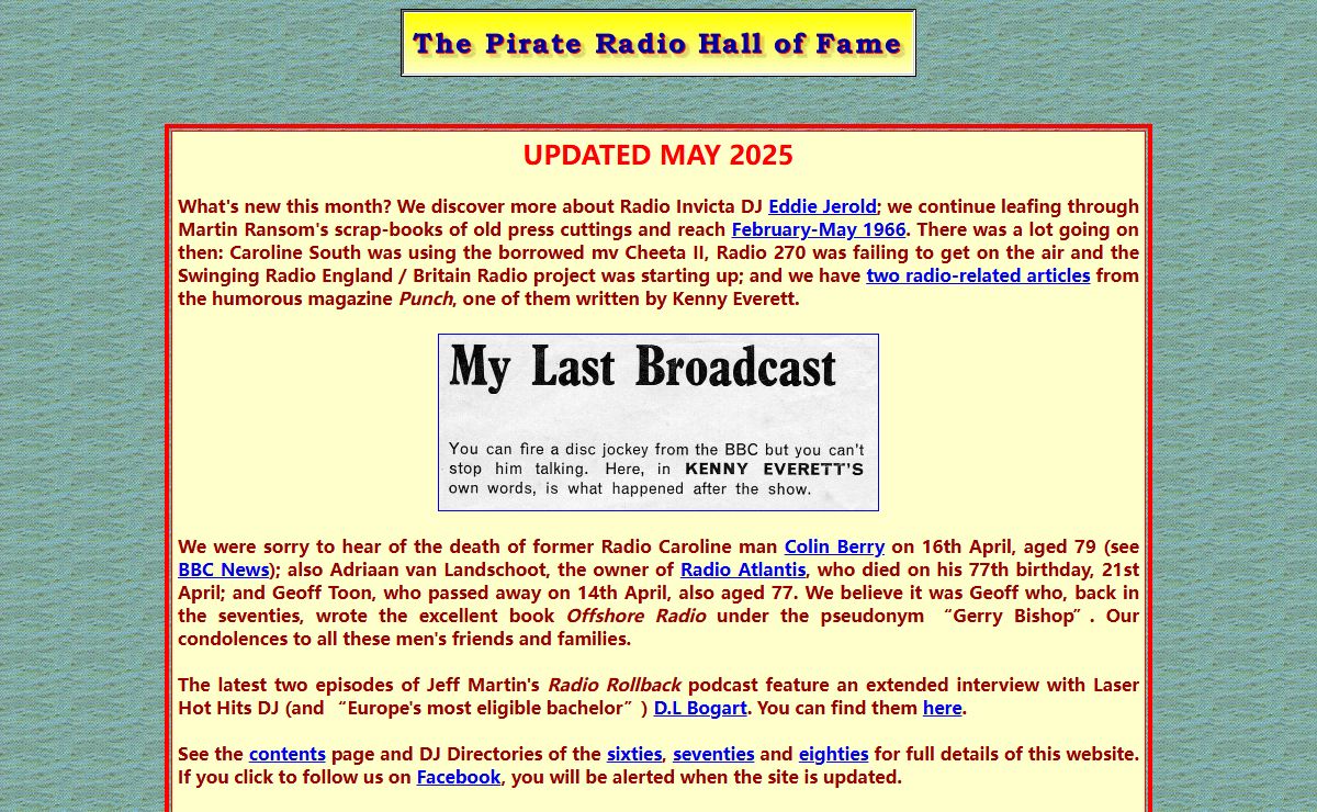 The Pirate Radio Hall of Fame