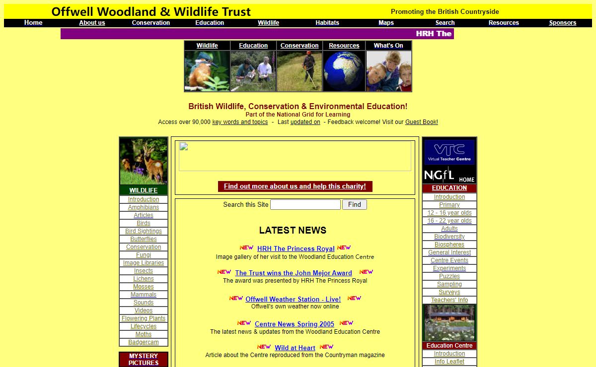 Offwell Woodland & Wildlife Trust, British Wildlife & Countryside. Environmental Education