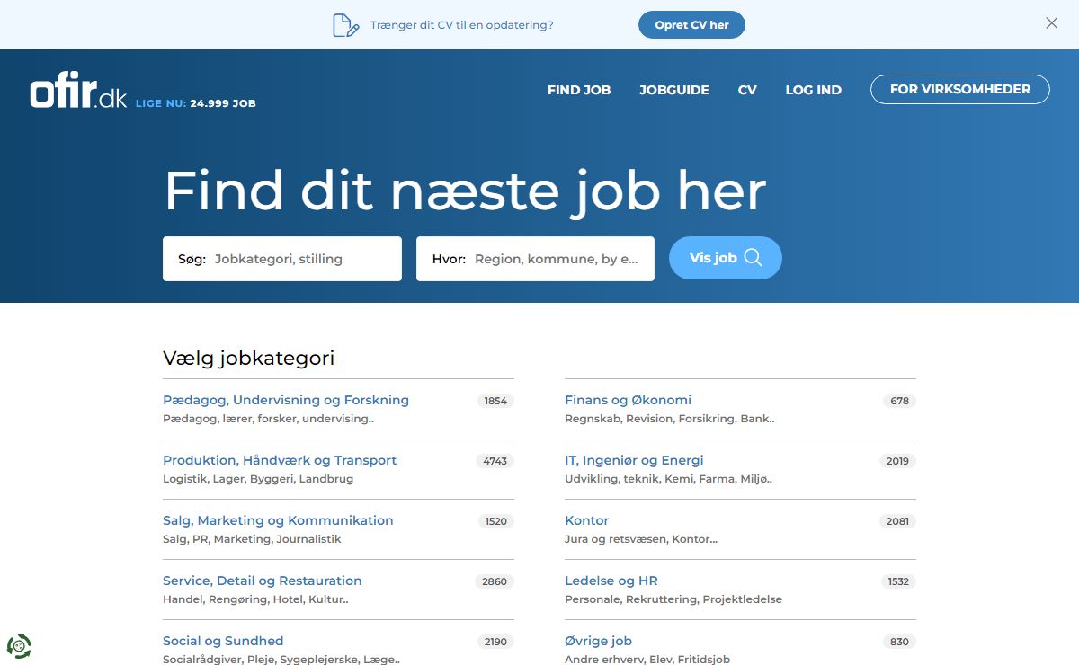 Find dit nye job - Søg blandt 24.999 ledige stillinger | Ofir.dk