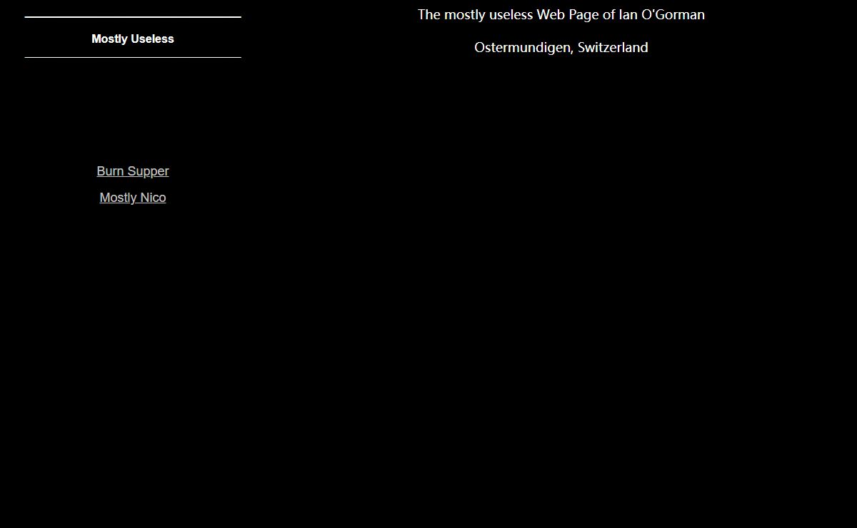 Mostly Useless Web Page of Ian O'Gorman