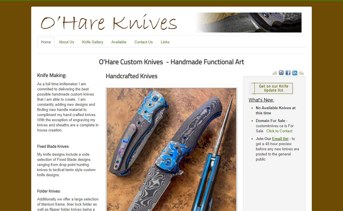OHare Custom Knives - Home