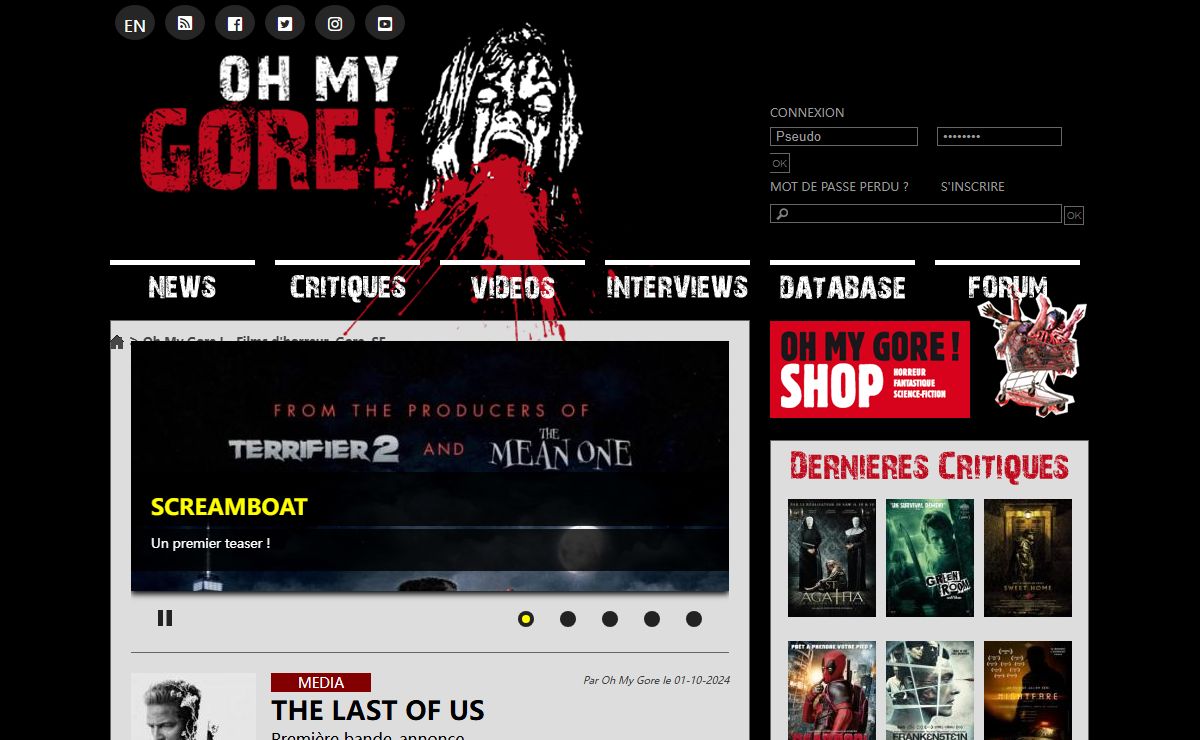 Oh My Gore | Films Gore, Horreur, SF et fantastique