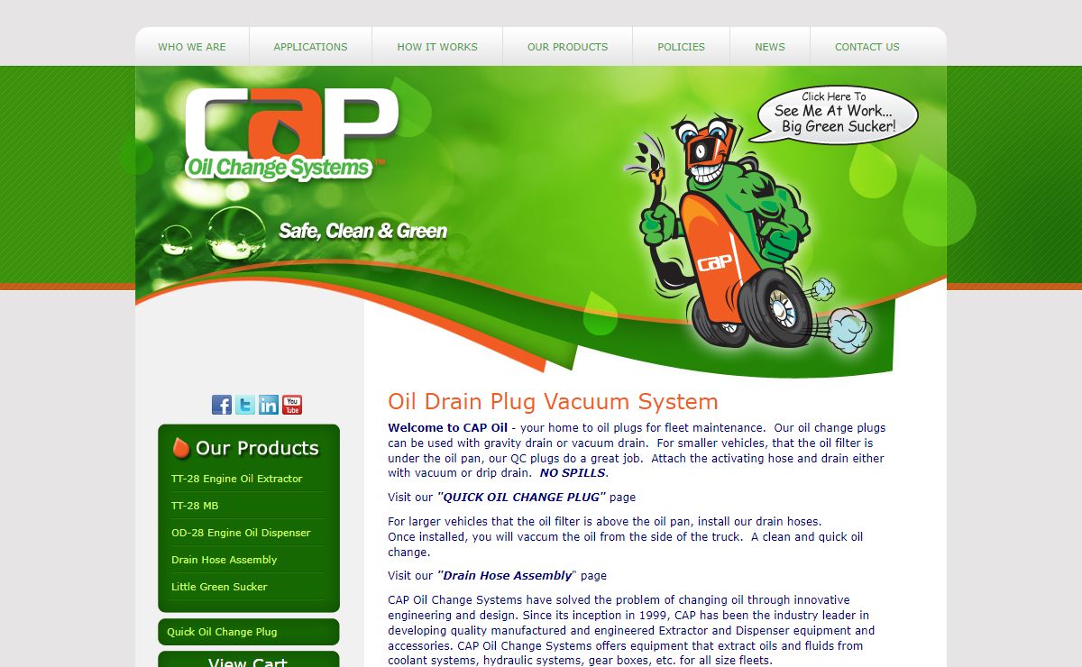 Quick Drain Oil Plug Vacuum System