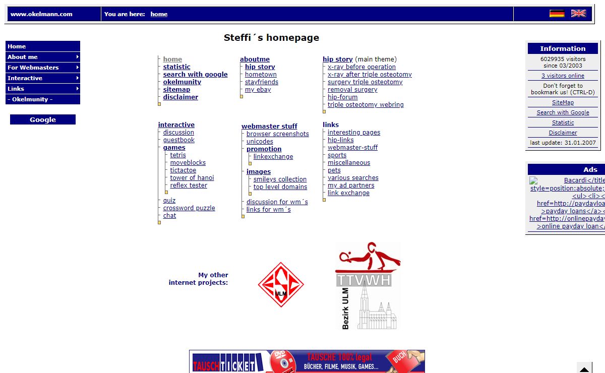 Steffi´s Information - HipDysplasia, TripleOsteotomy, Webmaster-Tools