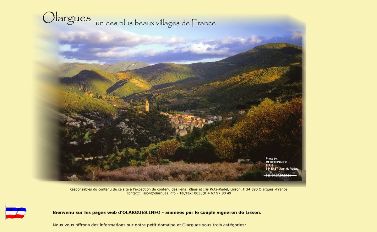 LISSON * OLARGUES * BARIQUE * VINS ROUGES * ROTWEINE * RED WINE * IRIS RUTZ RUDEL * PINOT * CABERNET * MOUVEDRE * GRENACHE * VIN SAUVAGE * WILDE WEINE *