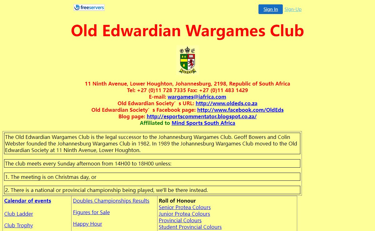 Old Edwardian Wargames Club