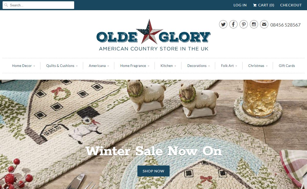 Olde Glory American Country Store in the UK with Quilts and Home Decor