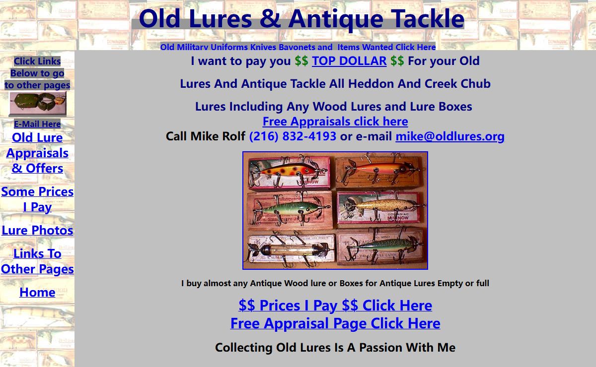 Antique and Old Fishing Lures and Collectable Tackle