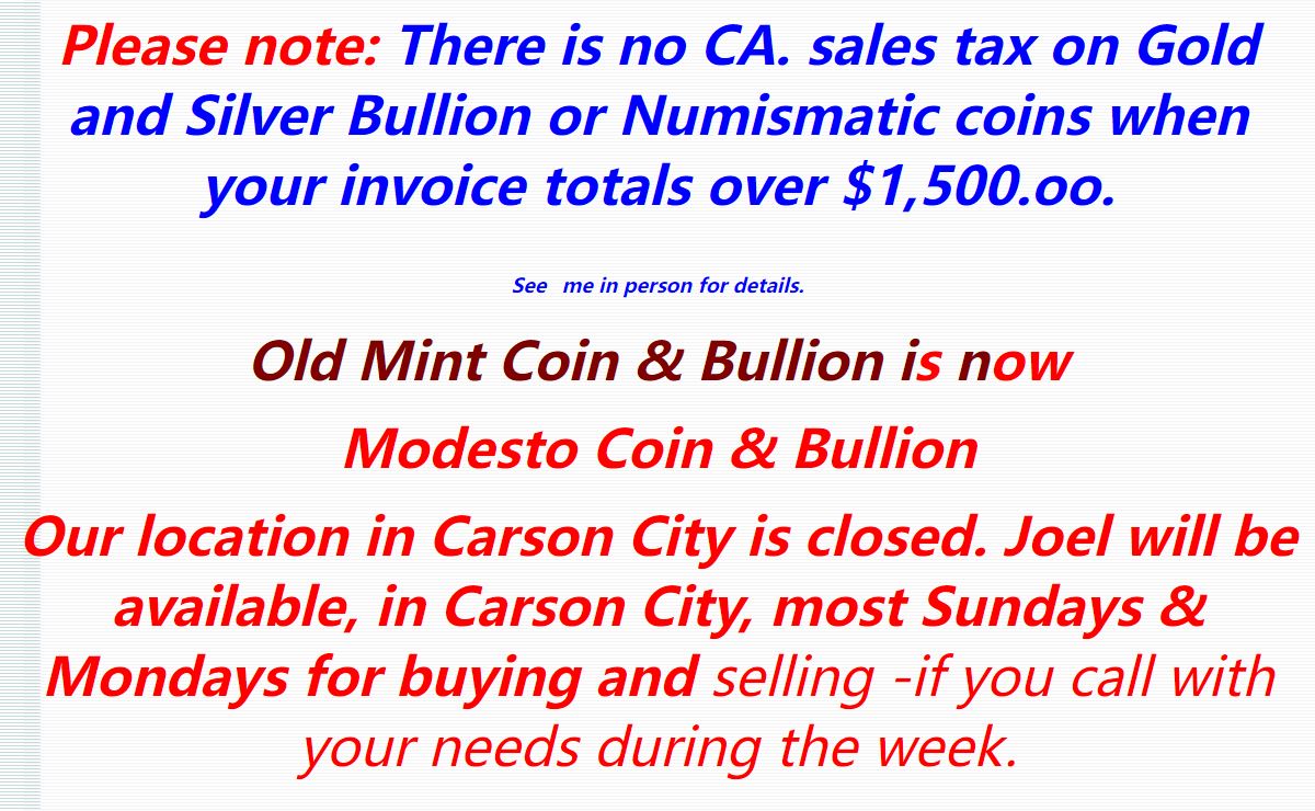 Old Mint Coin & Bullion