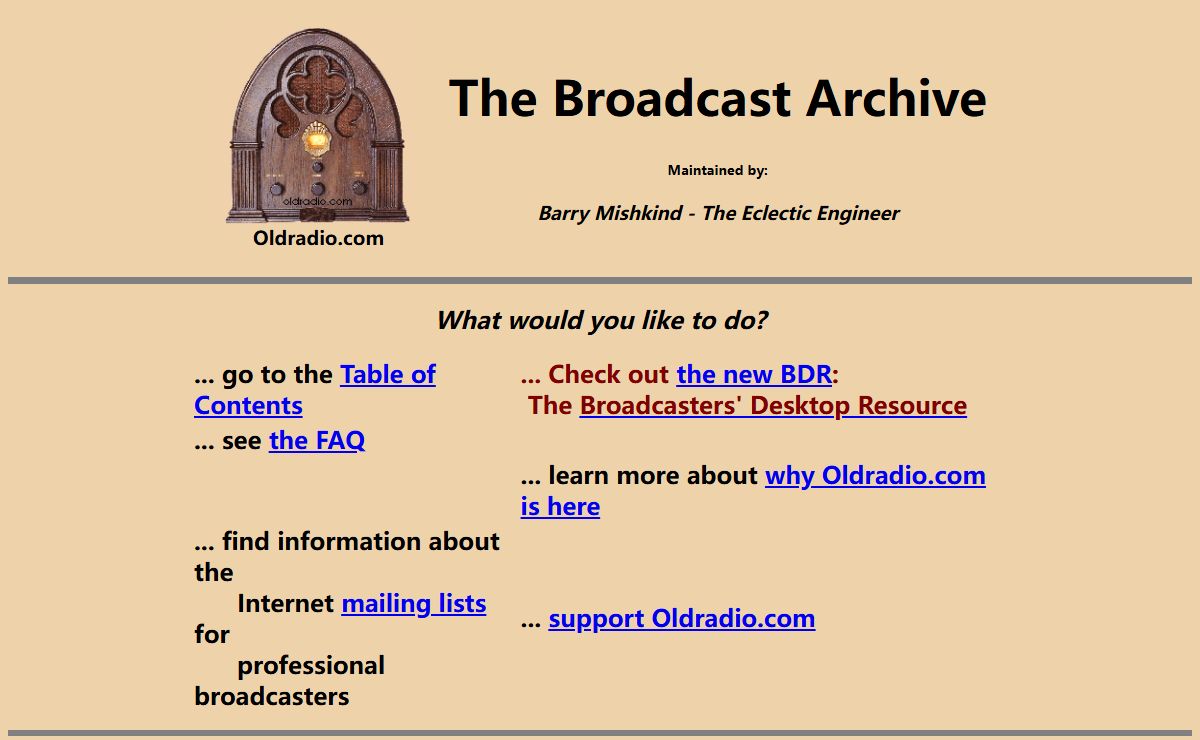 Oldradio.com - Radio History On The Web