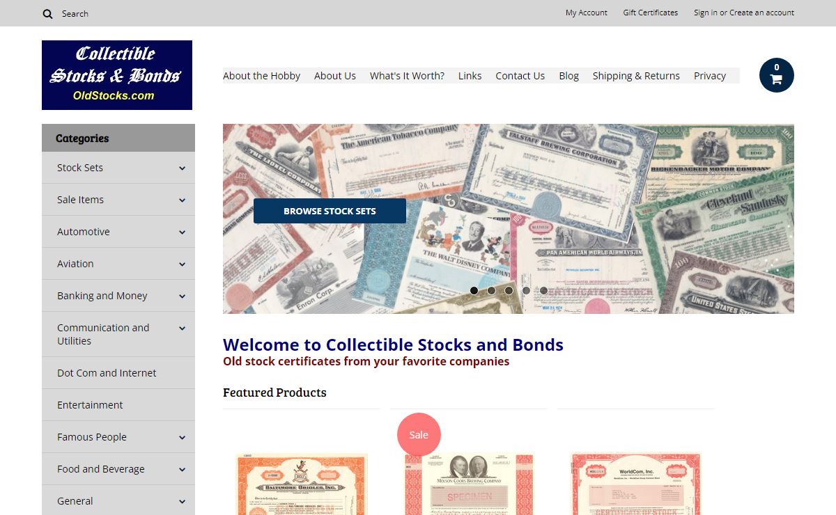 Old stock certificates from your favorite companies