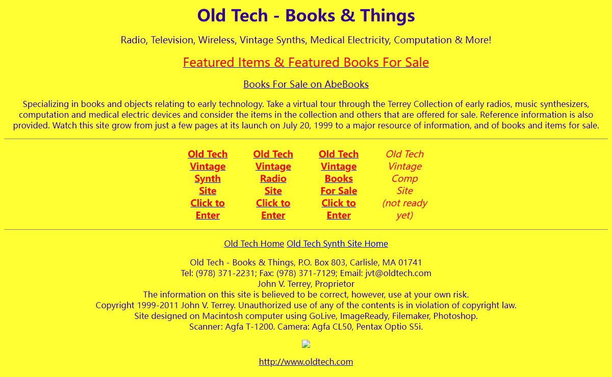 Old Tech - Books & Things - Home