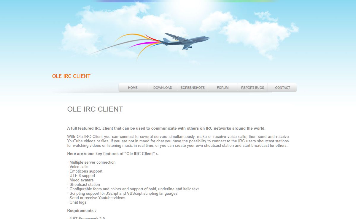 OLE IRC CLIENT - HOME