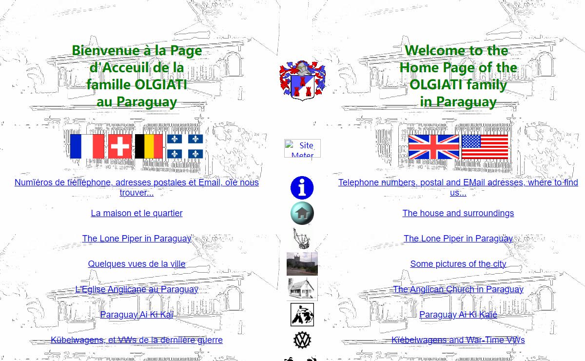 Home Page of the OLGIATI family in Paraguay