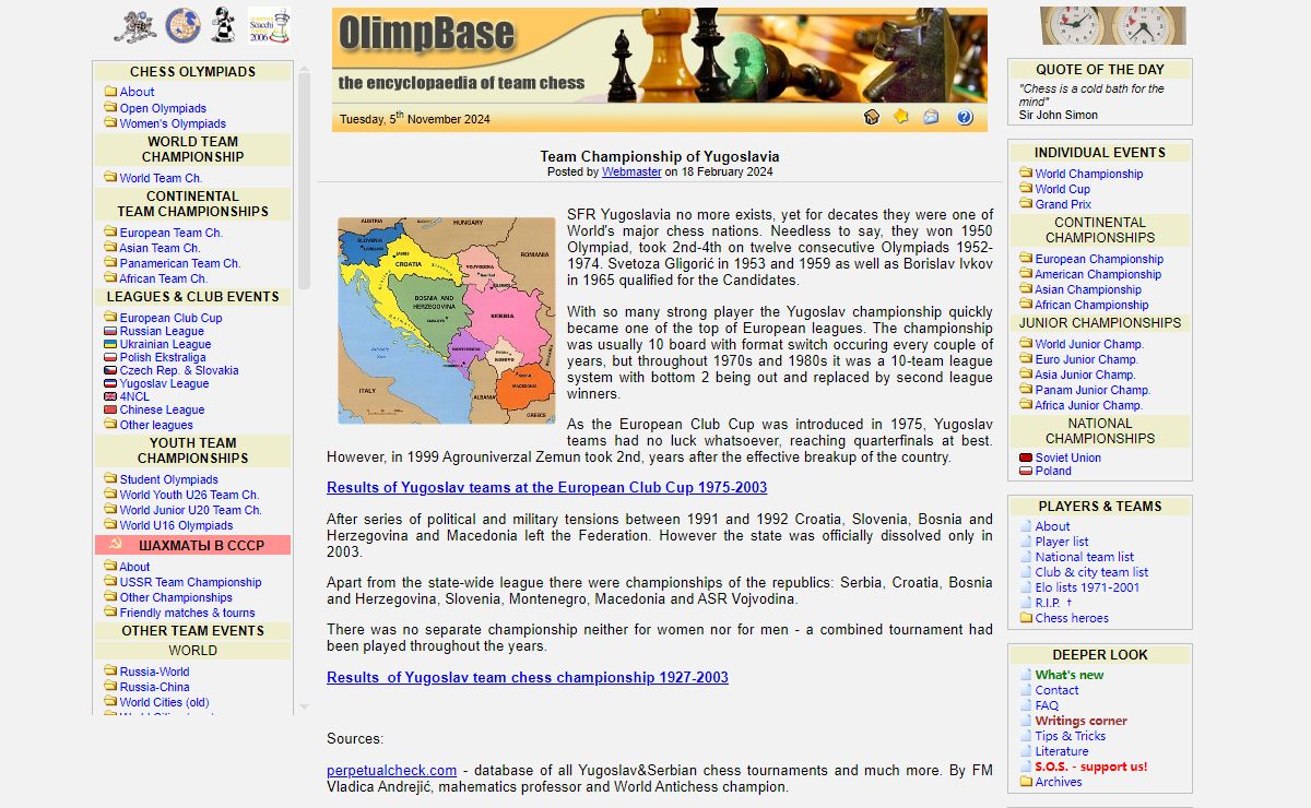 OlimpBase :: the encyclopaedia of team chess