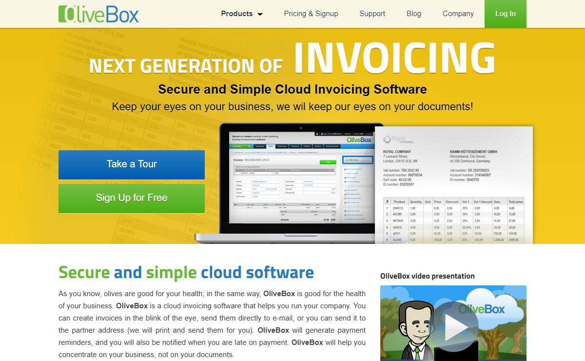 Invoicing software, e-mail marketing and appointment solution