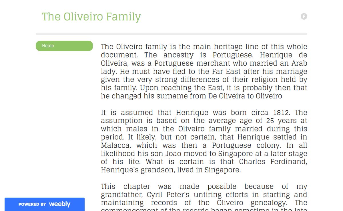 The Oliveiro Family - Home