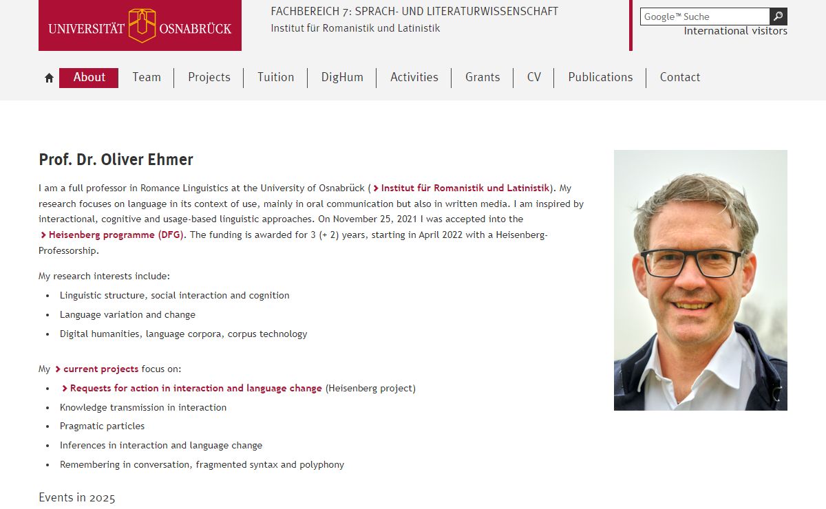 Prof. Dr. Oliver Ehmer - oliverehmer
