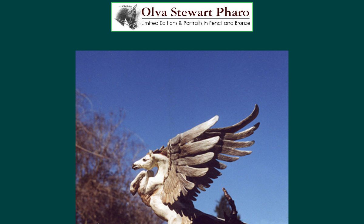 Equine Art, Horse portraits, bronze sculpture of horses, horse show trophies, bronze equestrian portraits, Horse, dog & cat portraits in pencil or bronze sculpture, occasional person included. Pencil portraits & bronze sculptures by Olva Stewart Pharo, limited edition bronze sculptures, unique equestrian trophies, resin sculptures, prints, note cards, Customized Breyer Horses, gifts for animal lovers, original artwork of horses by Olva Stewart Pharo, Equine Artist