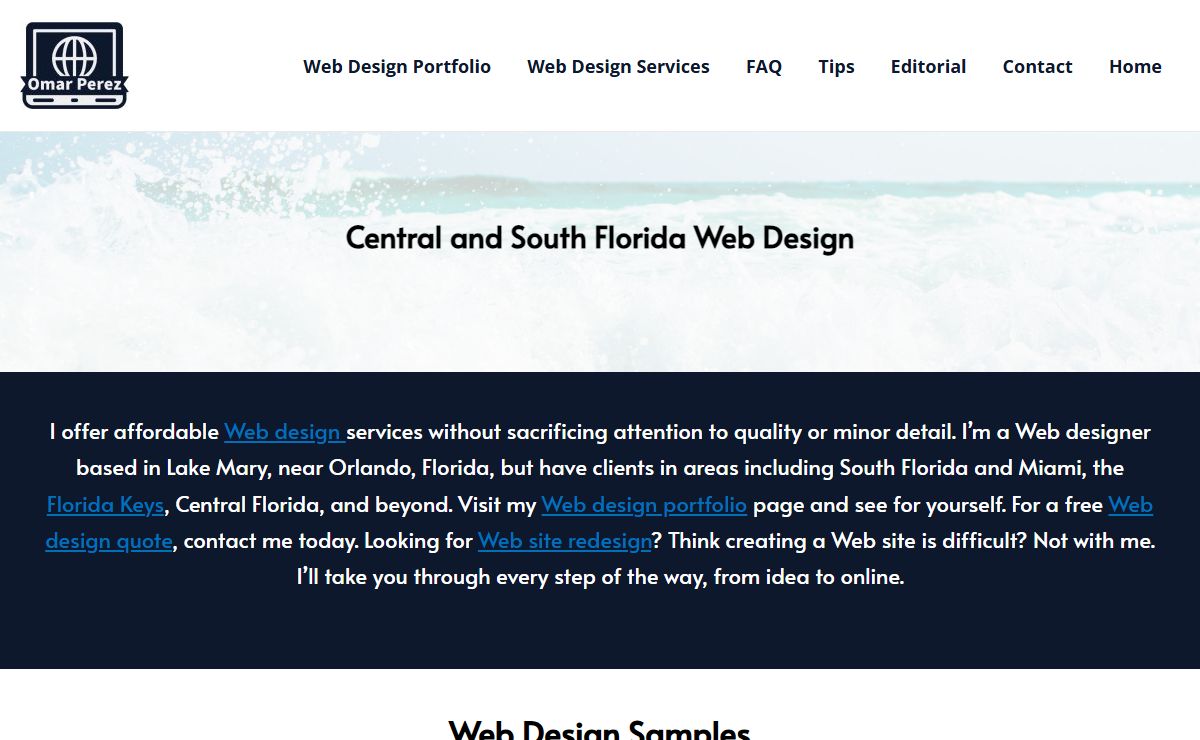 Web Designer in Orlando, Florida Webmaster, South Florida Web Design