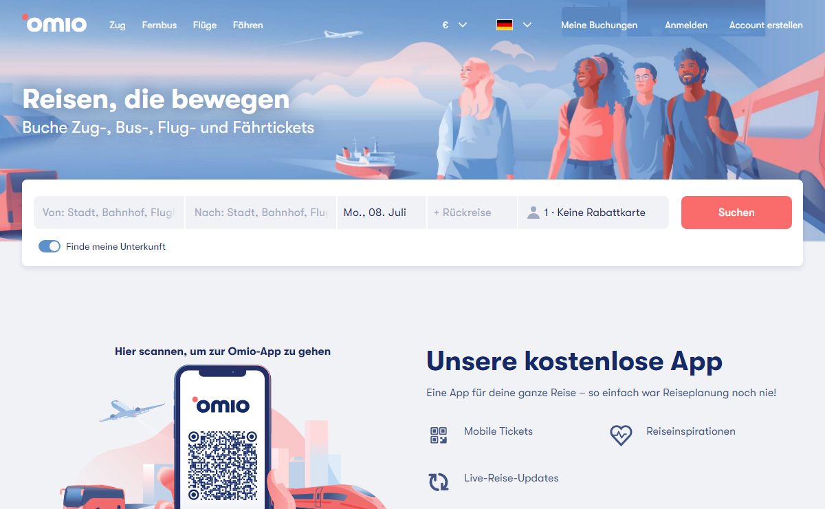 Günstige Bahn-, Bus- und Flugtickets vergleichen & buchen - Omio