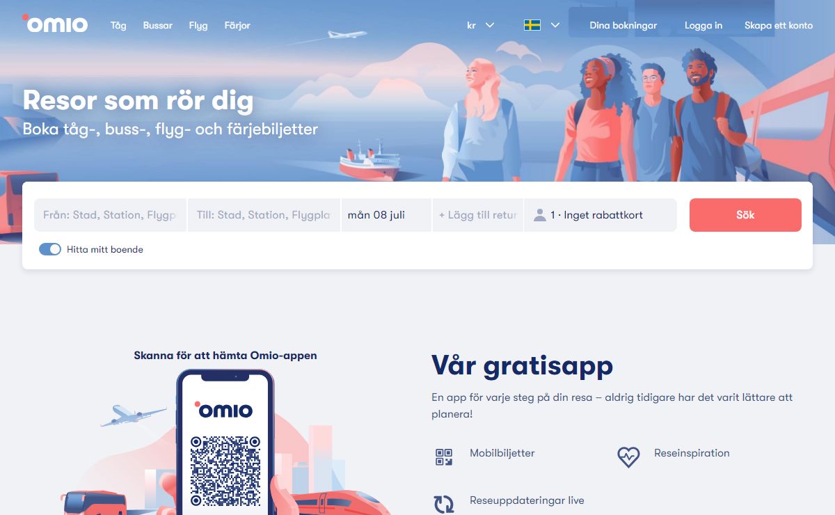 Sök och jämför billiga tåg-, buss-, och flygbiljetter - Omio