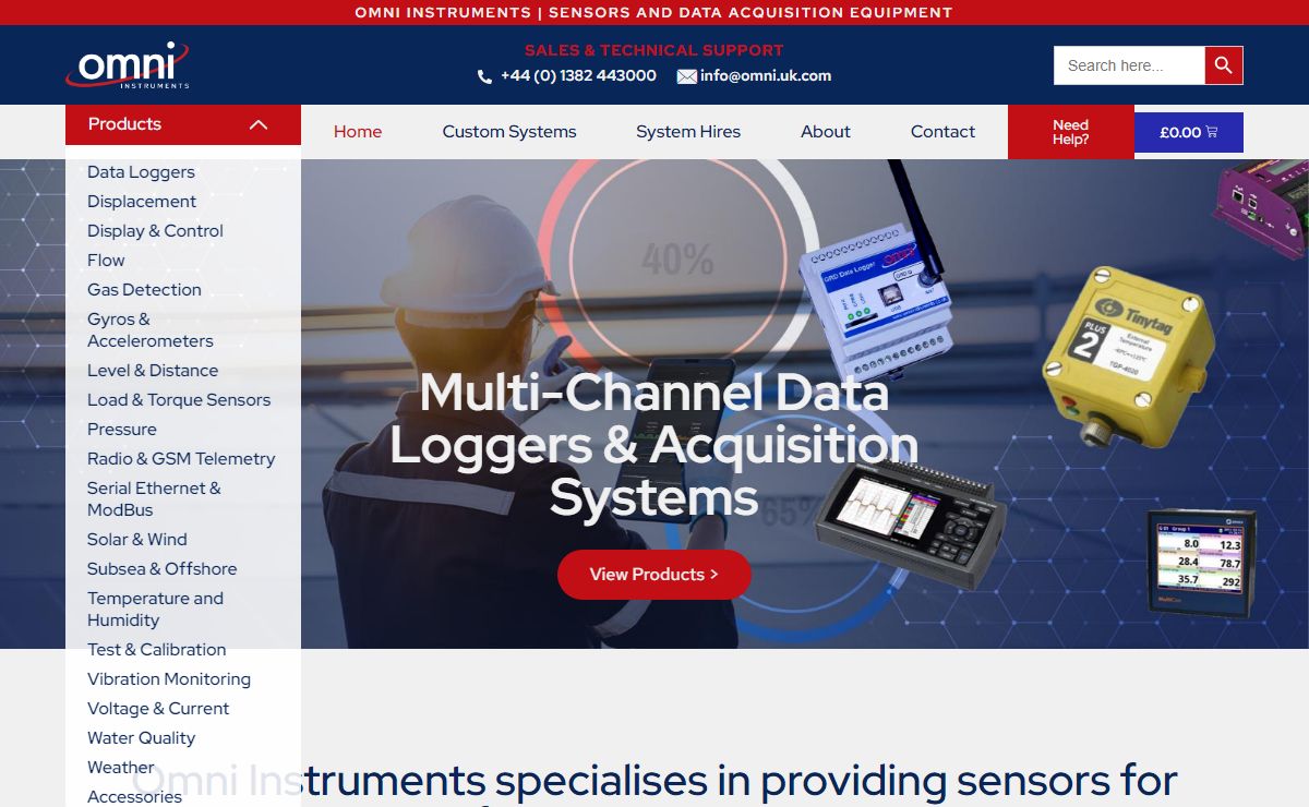 Omni Instruments remote data loggers and data acquisition
