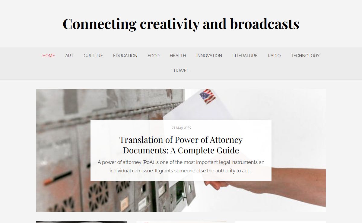 Connecting creativity and broadcasts -