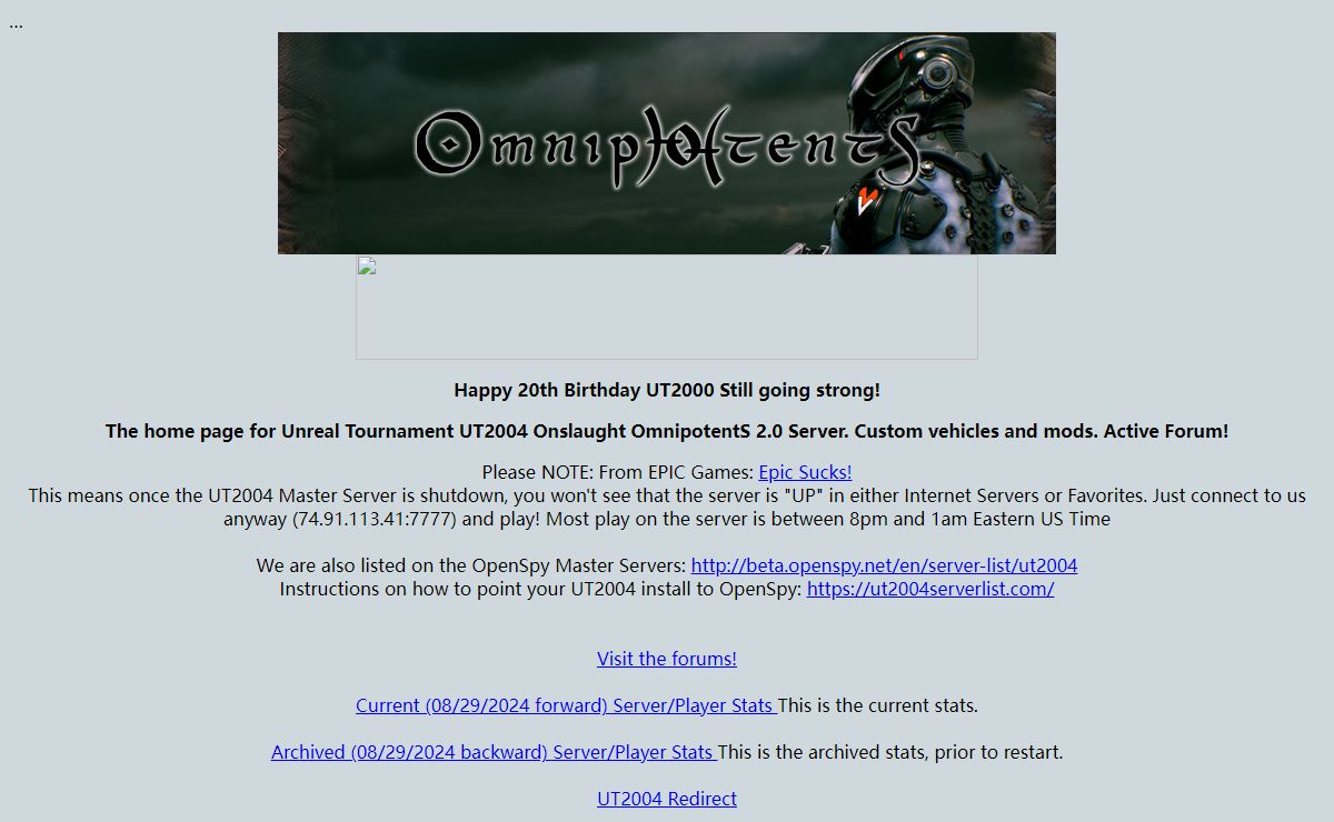 Omnip)o(tents 2.0 UT2004 Onslaught(ONS) Server