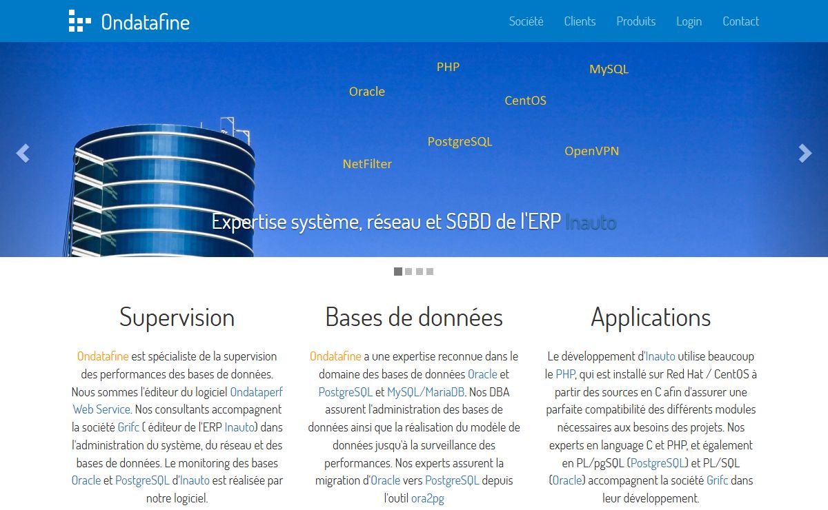 Ondatafine - Expertise Oracle Database et PostgreSQL