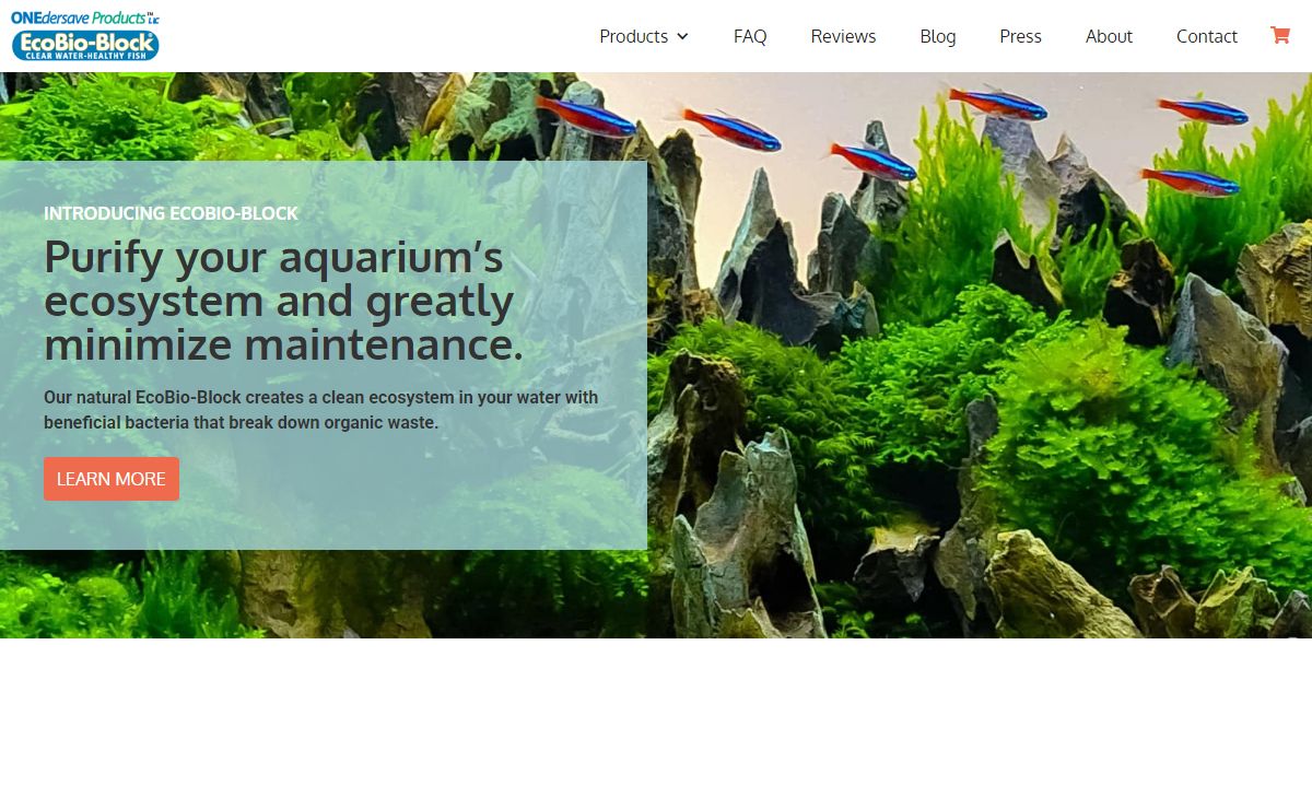Aquarium Care with EcoBio-Block Makes Cloudy Water Clear and Healthy - ONEdersave