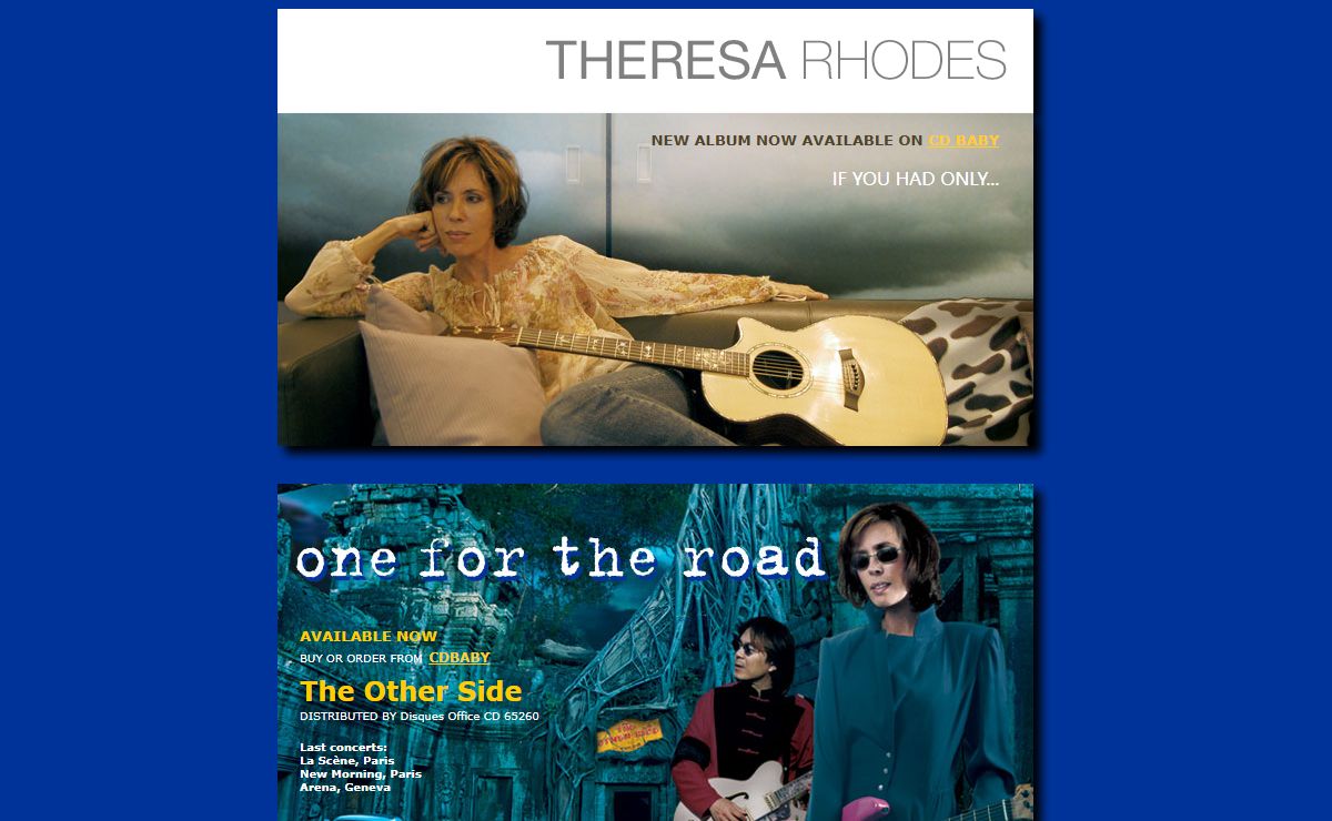 THERESA RHODES/ONE FOR THE ROAD PAGES: GREAT ACOUSTIC ROCK MUSIC!