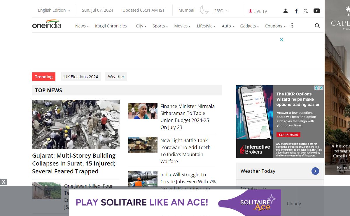 News, Latest News, Today's News Headlines, Breaking News, LIVE News - Oneindia