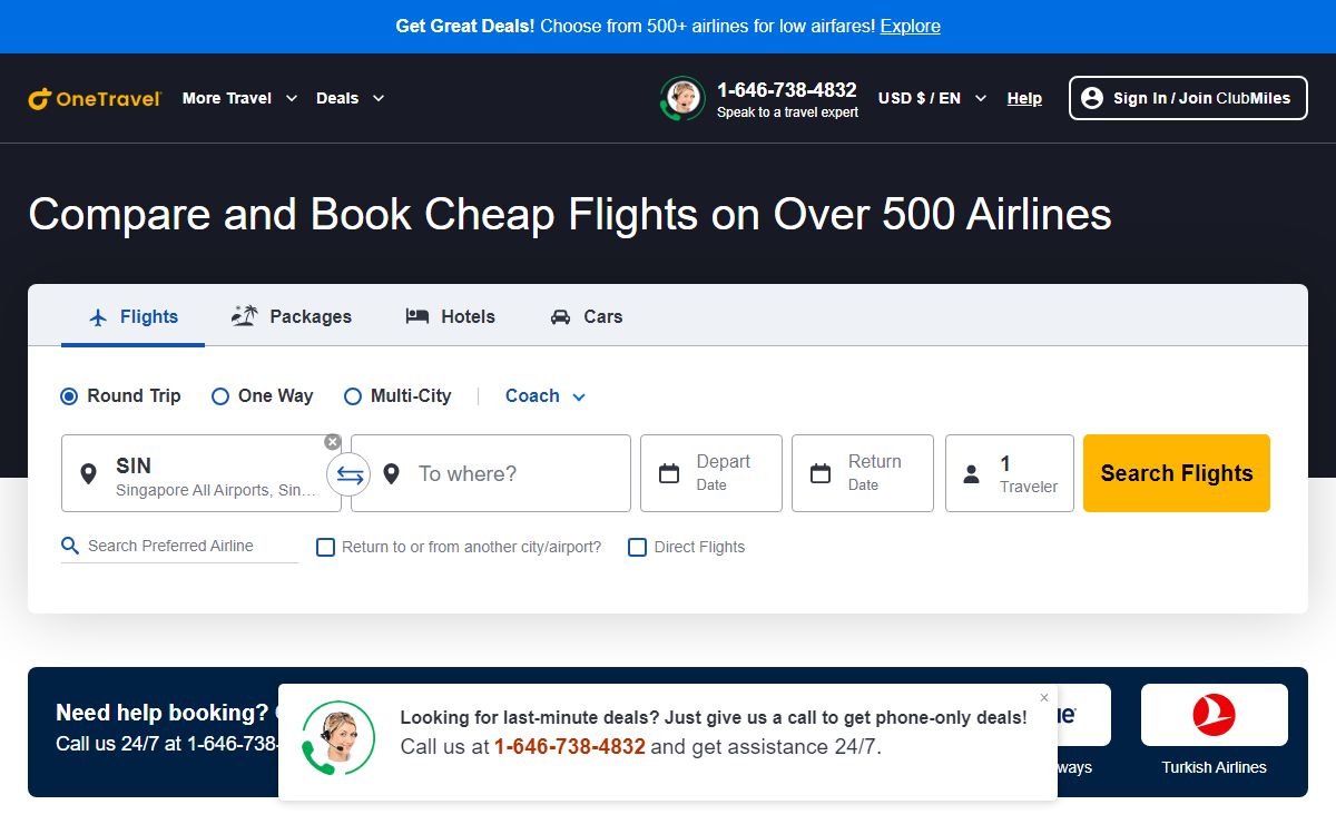 Cheap Airline Tickets, Cheap Flights and Air Travel Deals - OneTravel