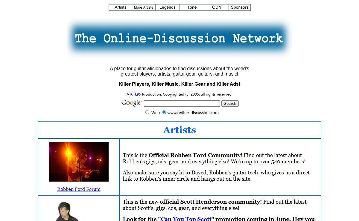 Online-Discussion - A place for guitar aficionados