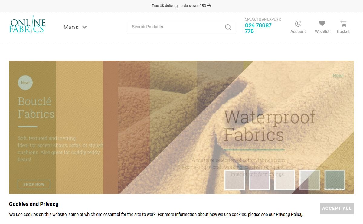 Online Fabrics | Fabrics | Fabric Shop | Buy Fabrics Online | Fabric UK