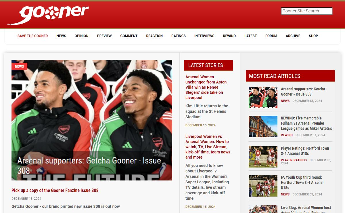 Online Gooner - Arsenal News & Opinion