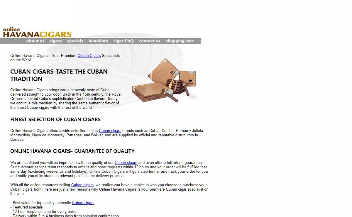 Cuban Cigars | Havana Cigar | Online Havana Cigars