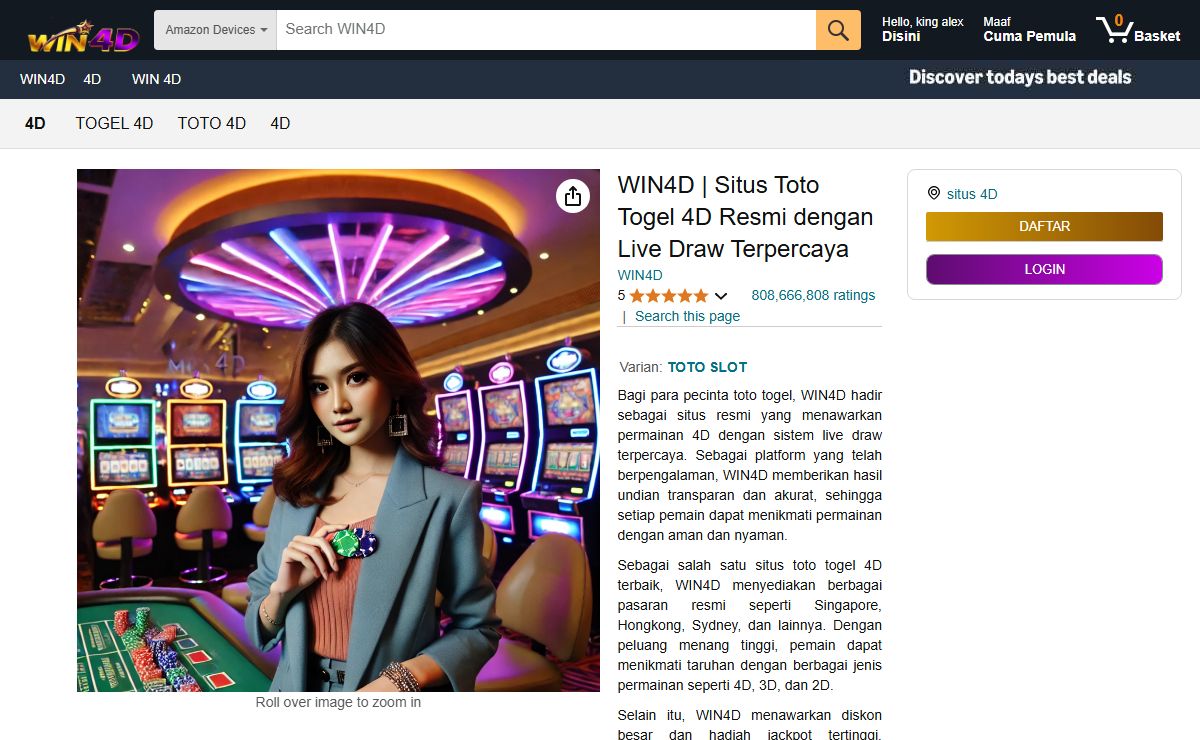 WIN4D | Situs Toto Togel 4D Resmi dengan Live Draw Terpercaya