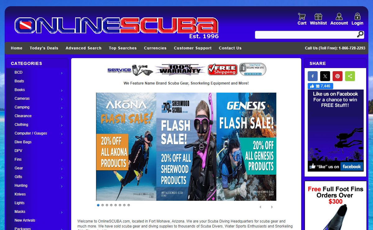 OnlineScuba.com - Buy Scuba Equipment, Diving & Snorkeling Gear