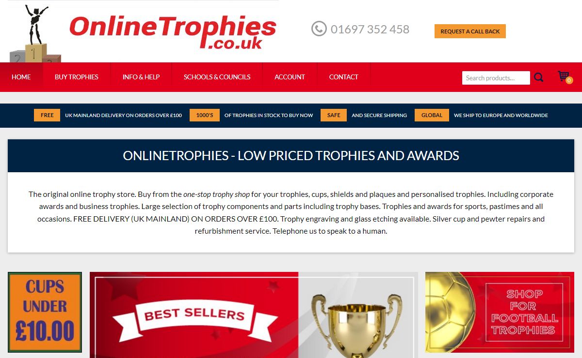 Trophies by OnlineTrophies. The trophy specialist with low prices