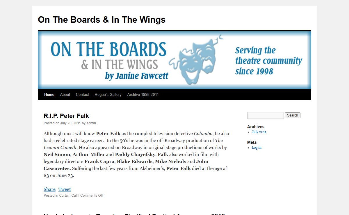 On The Boards & In The Wings