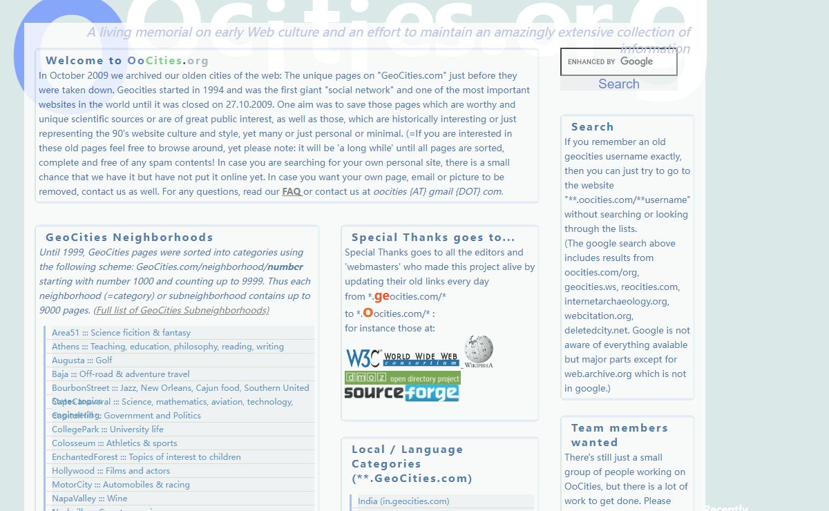 Geocities Archive Geocities Mirror / The 90s Archive (1990s 2000s nineties) / The Early web